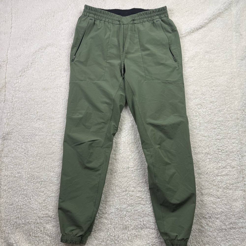 Lululemon ABC Jogger Pants Green Mens Size Medium Zip Pockets Athleisure